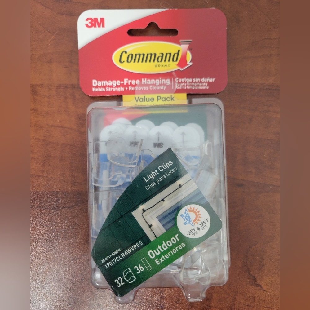 3M Command Outdoor Light Clips Value Pack Nwt - Picture 4 of 4